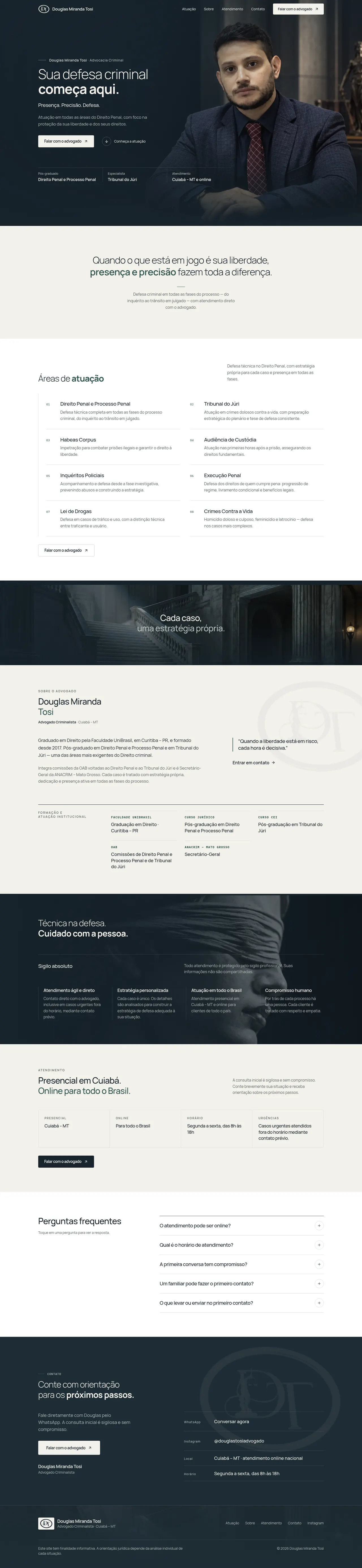 Página completa do site Douglas Miranda Tosi